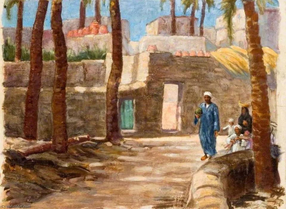 Egyptian Family In An Oasis Village — Myrtle Broome
