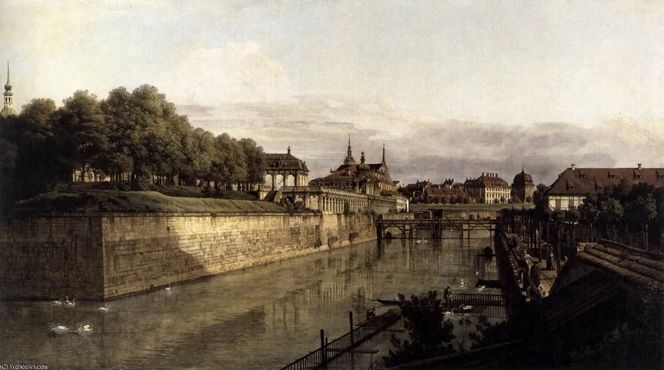Dresden - The Moat Of The Zwinger In Dresden — Бернардо Беллотто