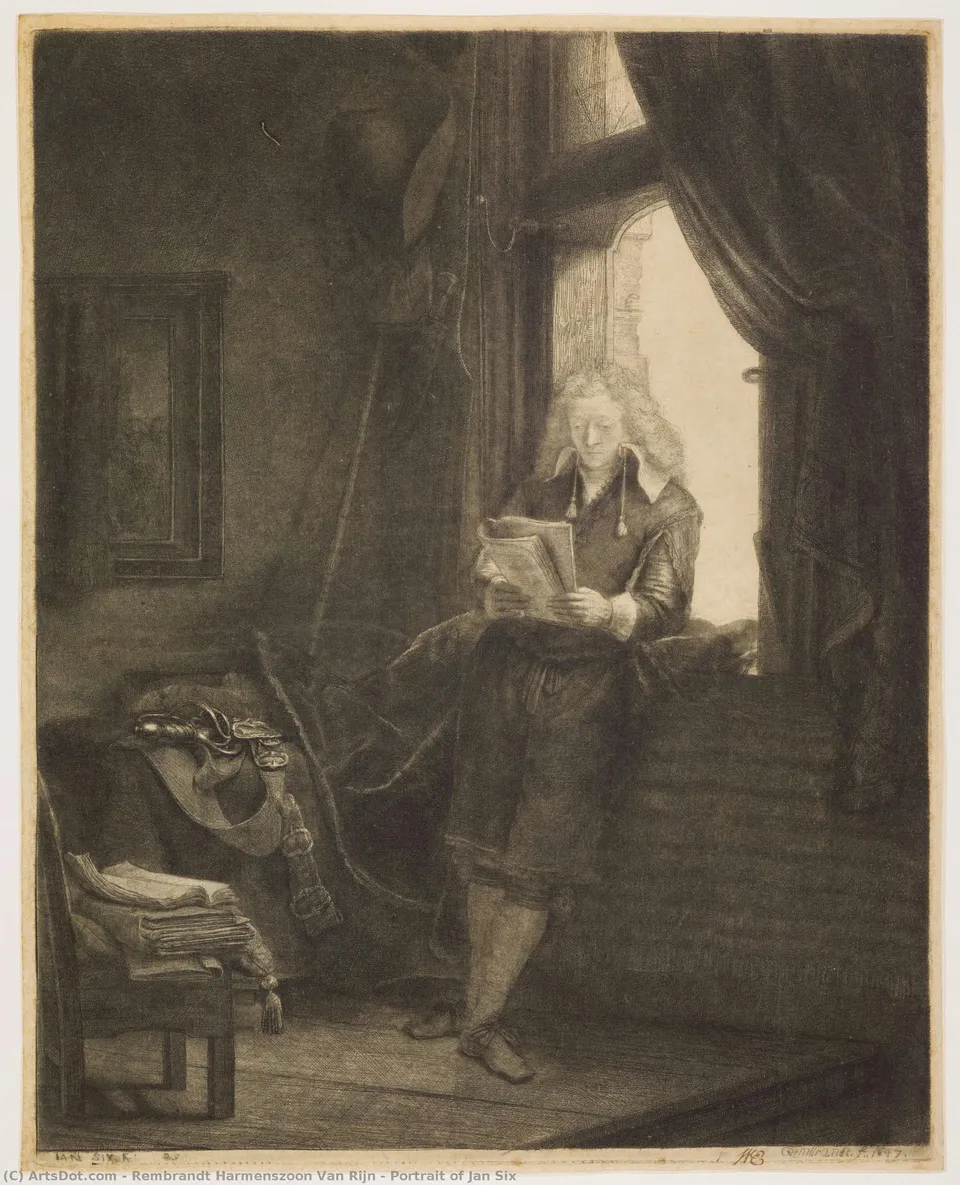 Portrait Of Jan Six — Рембрандт Ван Рейн