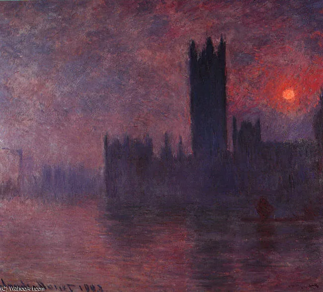 London Houses Of Parliament At Sunset — Клод Моне