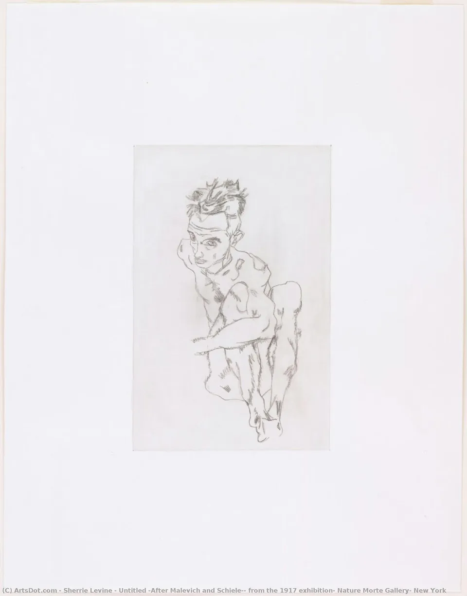 Untitled (after Malevich And Schiele), From The 1917 Exhibition, Nature Morte Gallery, New York — Sherrie Levine