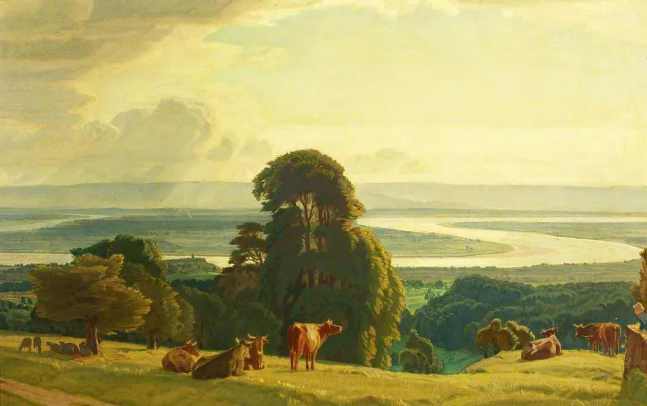 The Bend Of The Severn At Newnham — Charles March Gere