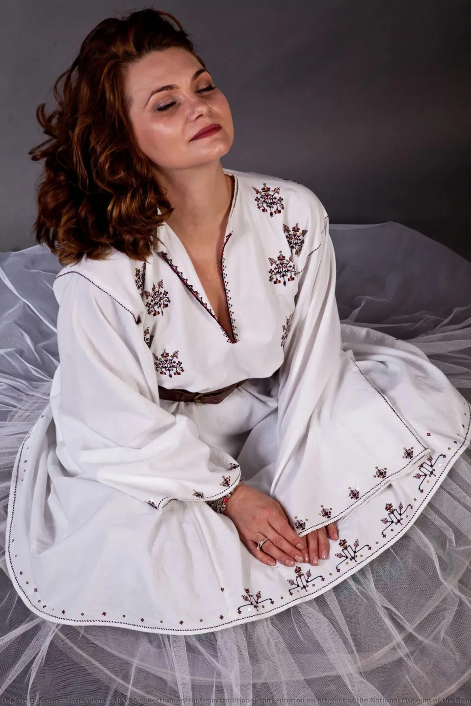 Aievea Collection; \nmuntenia Traditional Shirt;\nbased On Artefact Of The National Museum Of The Romanian Peasant — Maria Visan