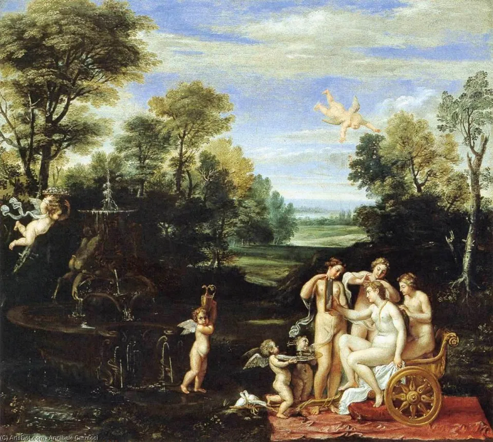 Landscape With The Toilet Of Venus — Анна́биле Каракка́ччи