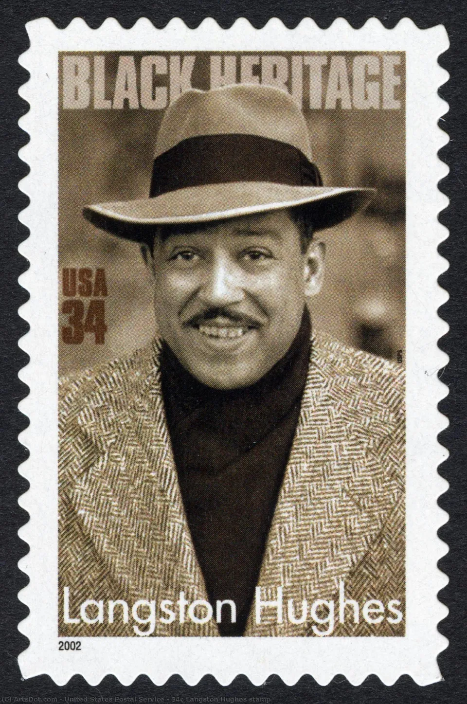 34c Langston Hughes Stamp — アメリカ合衆国郵便公社