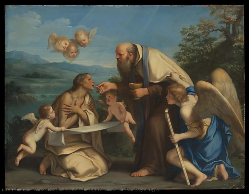 The Last Communion Of Saint Mary Of Egypt — Marcantonio Franceschini