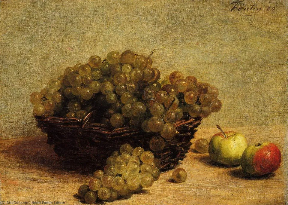 Nature Morte. Raisin Et Pommes D'api — Фантин-латур, Жан