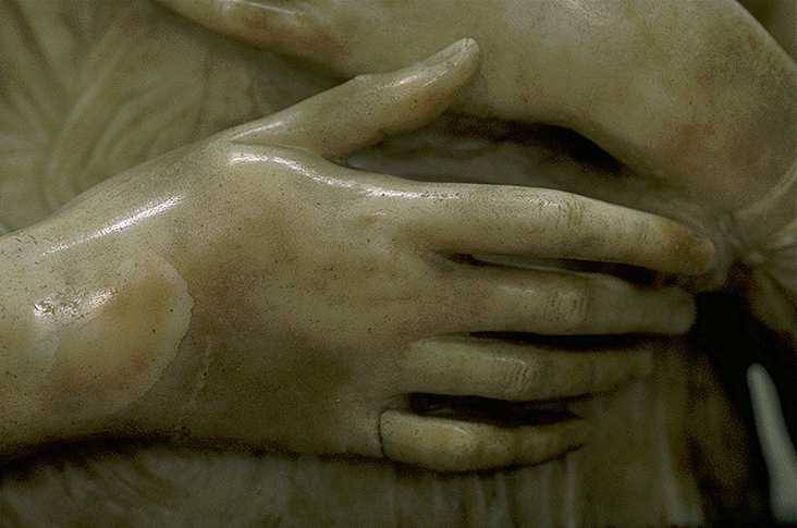 Portrait Of A Woman (detail) — Андреа Дель Верроккьо