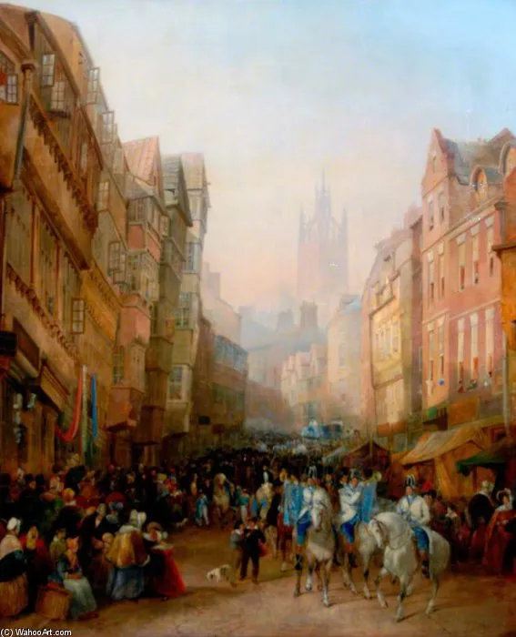The Side, Newcastle Upon Tyne, Sheriff's Procession To Meet The Judges — Thomas Miles Richardson Senior