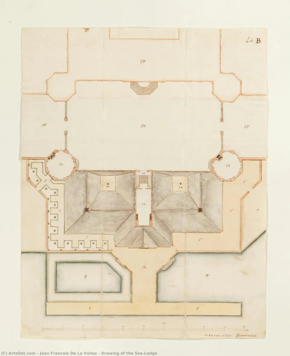 Drawing Of The Sea-lodge — Jean Francois De La Vallee