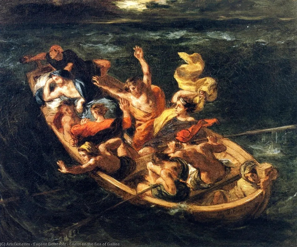 Christ On The Sea Of Galilee — Эжен Делакруа