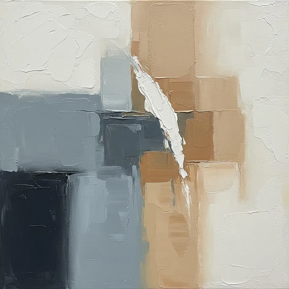 Dichotomy Of Planes: Impasto Dialogue Between Cool Structure And Earthly Light — Christian Noiret