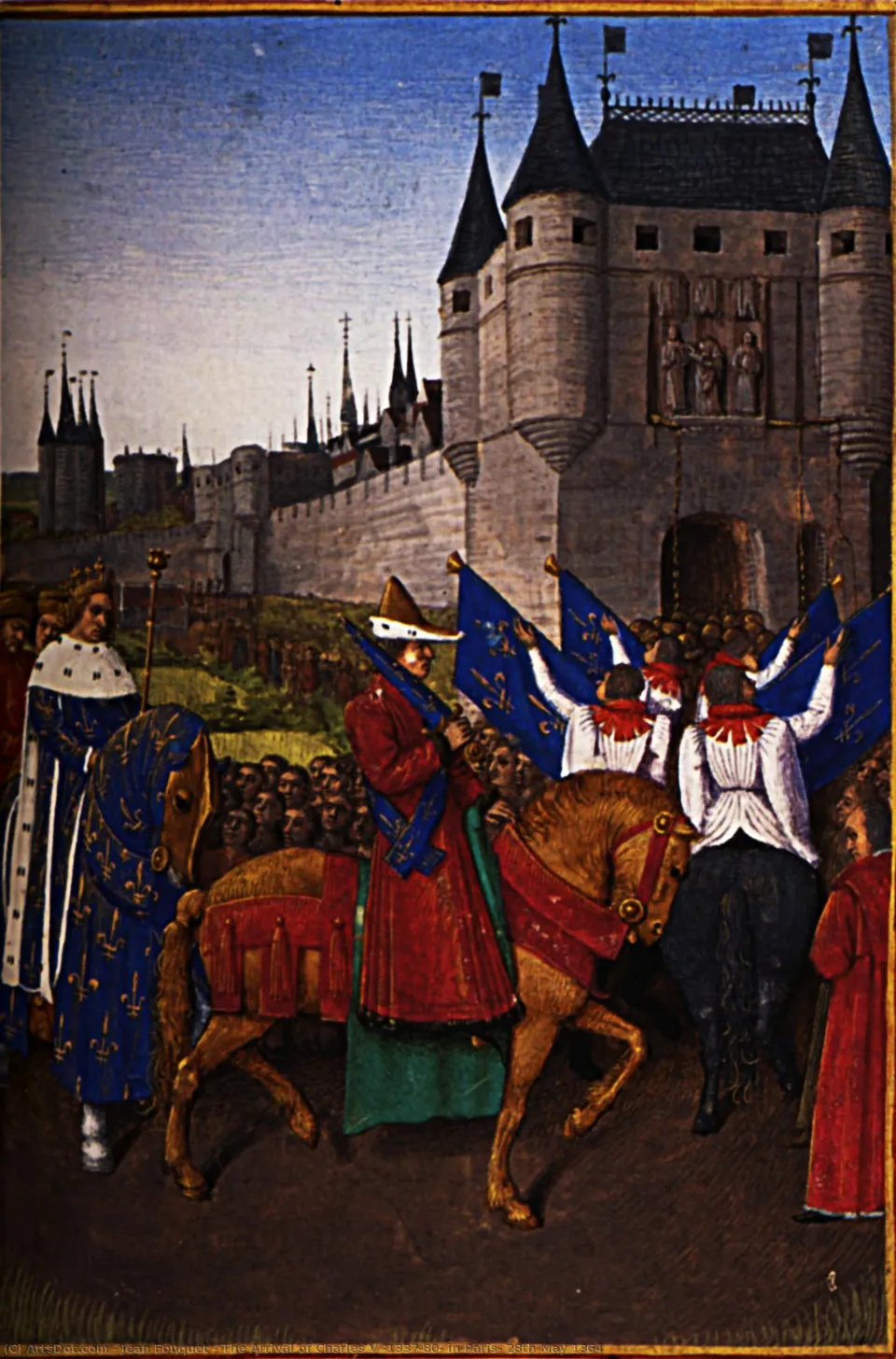 The Arrival Of Charles V (1337-80) In Paris, 28th May 1364 — Жан Фуке