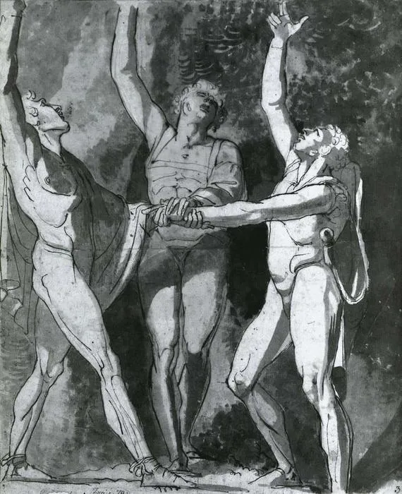 The Three Conspirators Swear An Oath On The Rüthli Meadow — Johann Heinrich Füssli