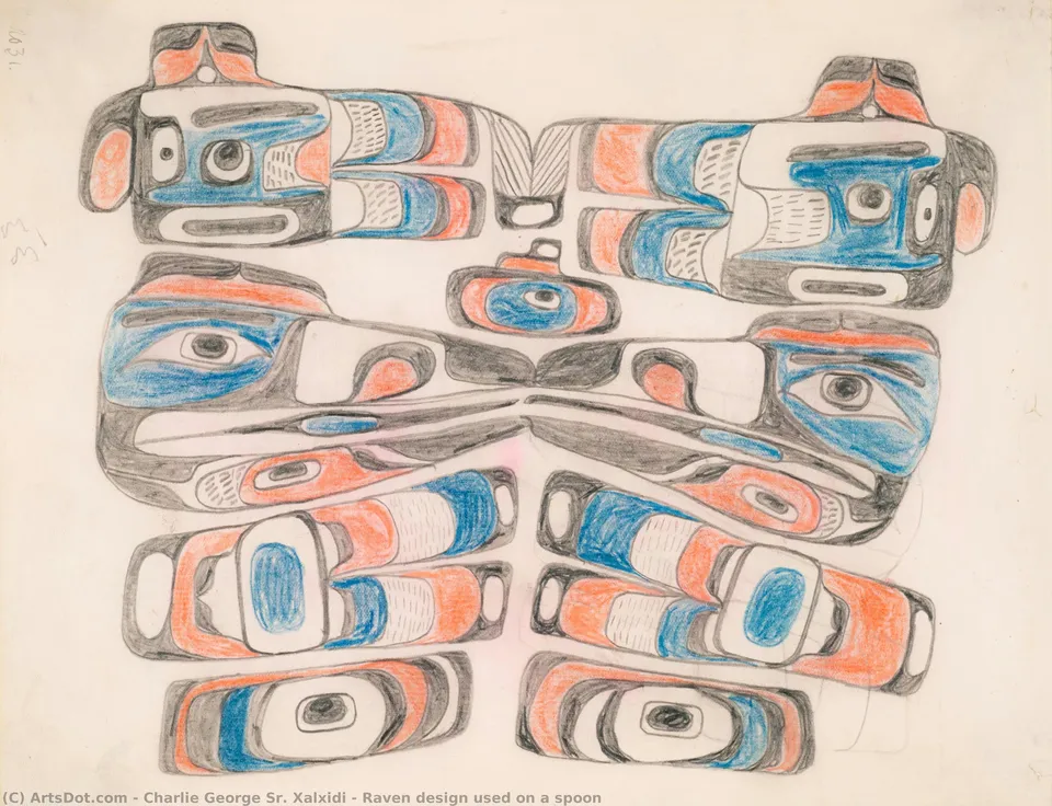 Raven Design Used On A Spoon — Charlie George Sr. Xalxidi