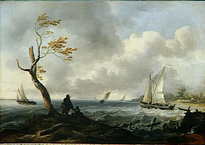 Bateau De Peche Et Cabotier Par Gros Temps, Dit Aussi Le Coup De Vent — Людольф Бакхёйзен I