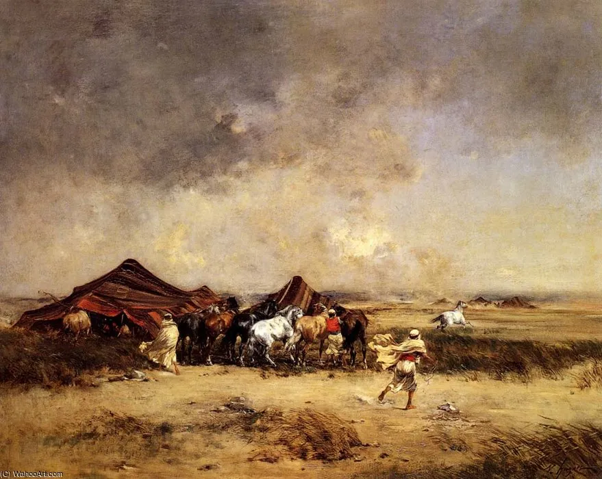 Arab Encampment — Victor Pierre Huguet