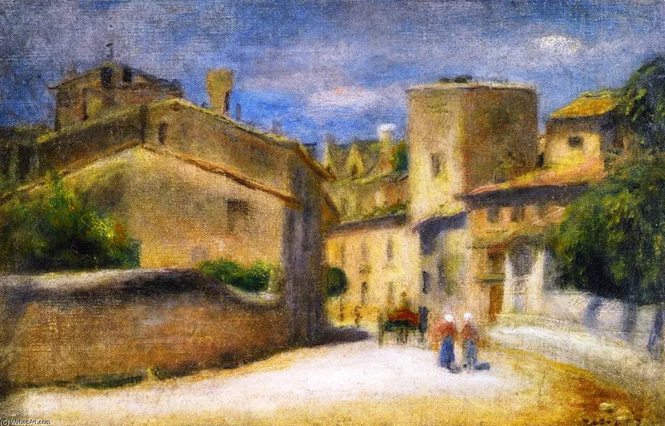 Street In Villeneuve-les-avignon — Пьер-огюст Ренуар