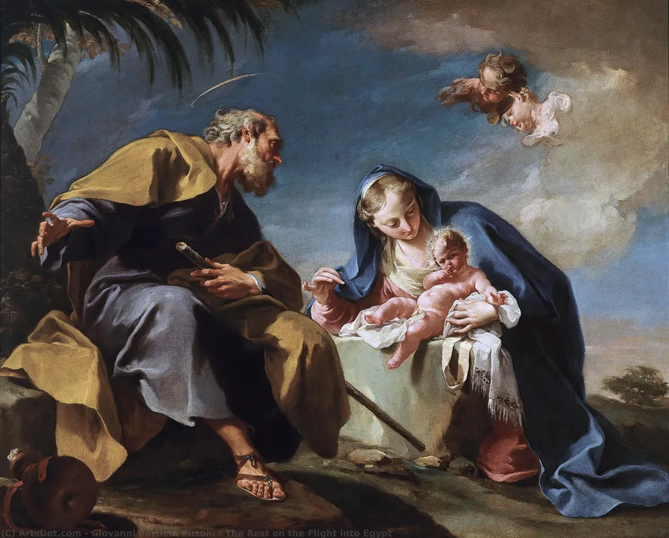 The Rest On The Flight Into Egypt — Giovanni Battista Pittoni