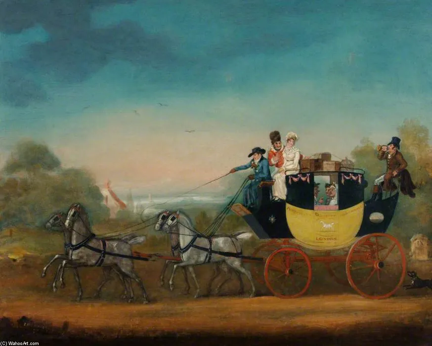 The Portsmouth Royal Mail Near Fareham, Hampshire — Isaac Robert Cruikshank
