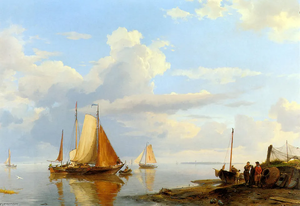 Figures Coming Ashore In A Calm — Йоханнес Кёккок