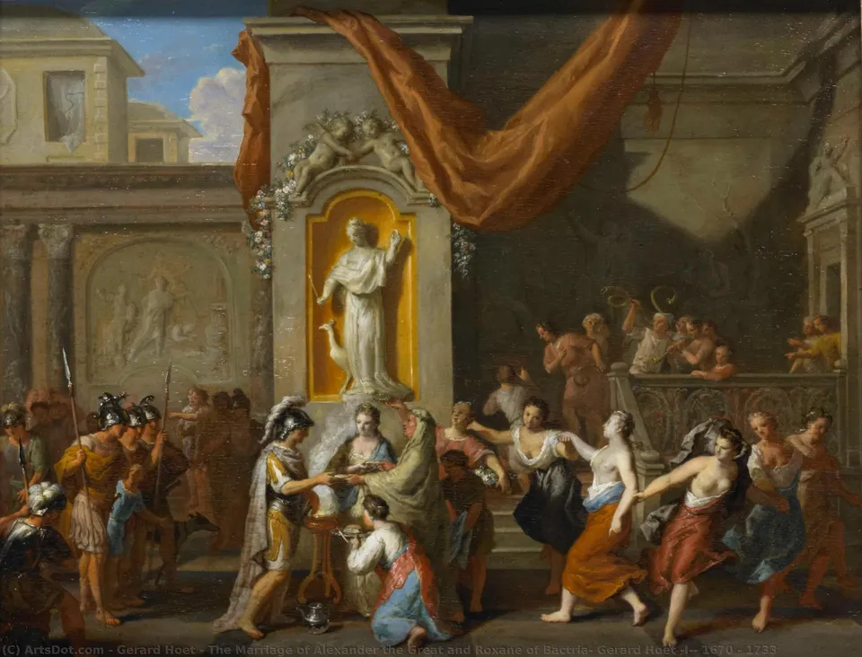 The Marriage Of Alexander The Great And Roxane Of Bactria, Gerard Hoet (i), 1670 - 1733 — Gerard Hoet