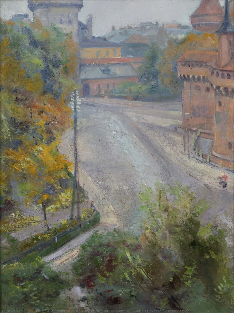 The View Of The Barbican And The Florian Gate From Zacisze Street — Станислав Выспяньский