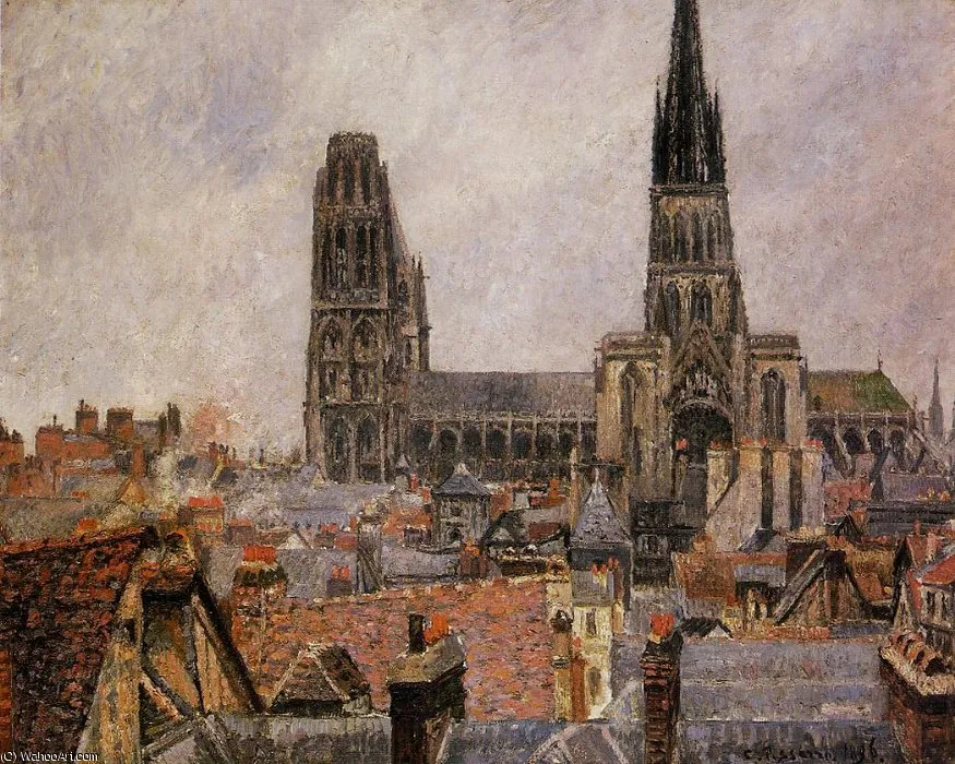 The Roofs Of Old Rouen (the Cathedral) — Камиль Писсарро