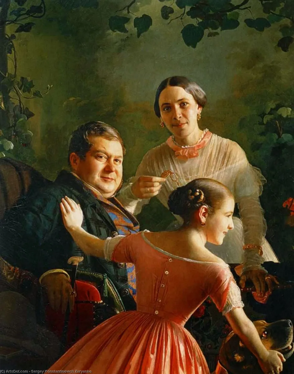 Portrait Of A Family Turchaninova. — Sergey Konstantinovich Zaryanko