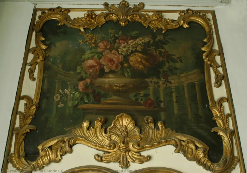 Painted Door Lintel — Anna Caterina Gili, Anna Caterina Gillia