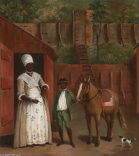 A Mother With Her Son And A Pony — Агостино Брунияс