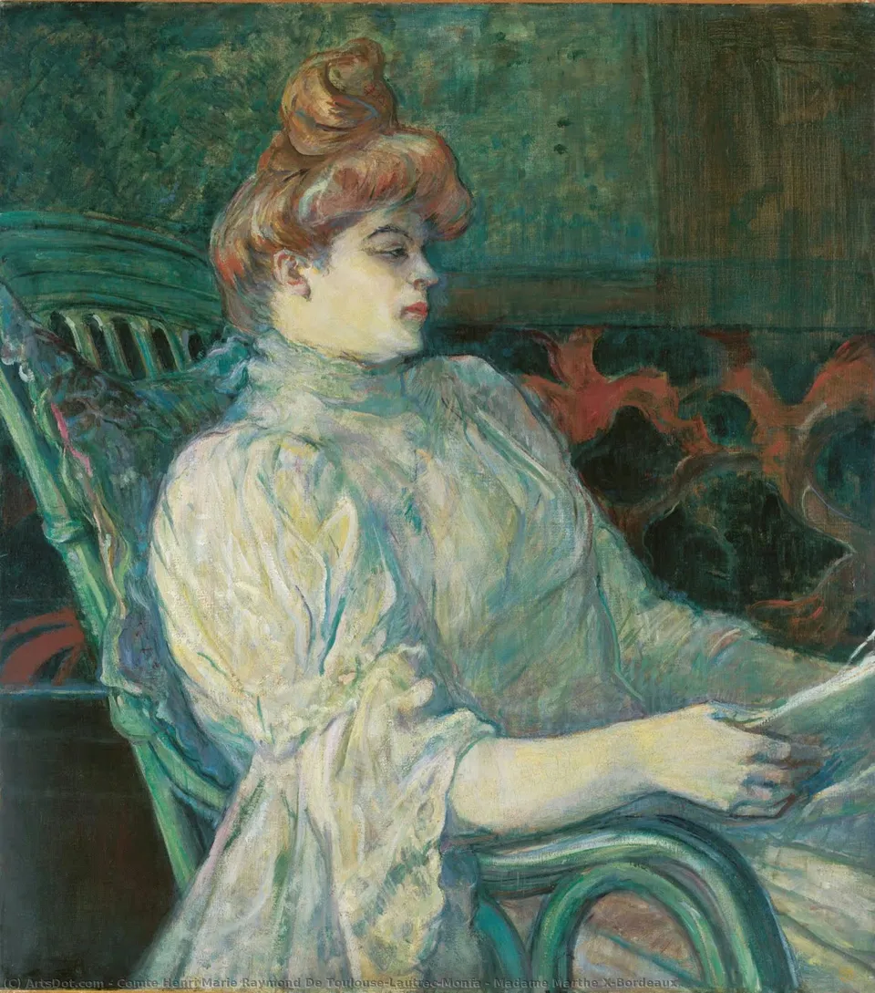 Madame Marthe X―bordeaux — Comte Henri Marie Raymond De Toulouse-lautrec-monfa