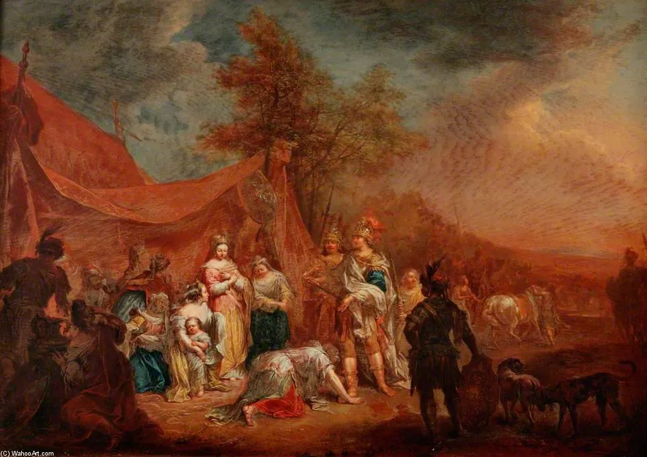 Alexander And The Family Of Darius — Иоганн Георг Платцер