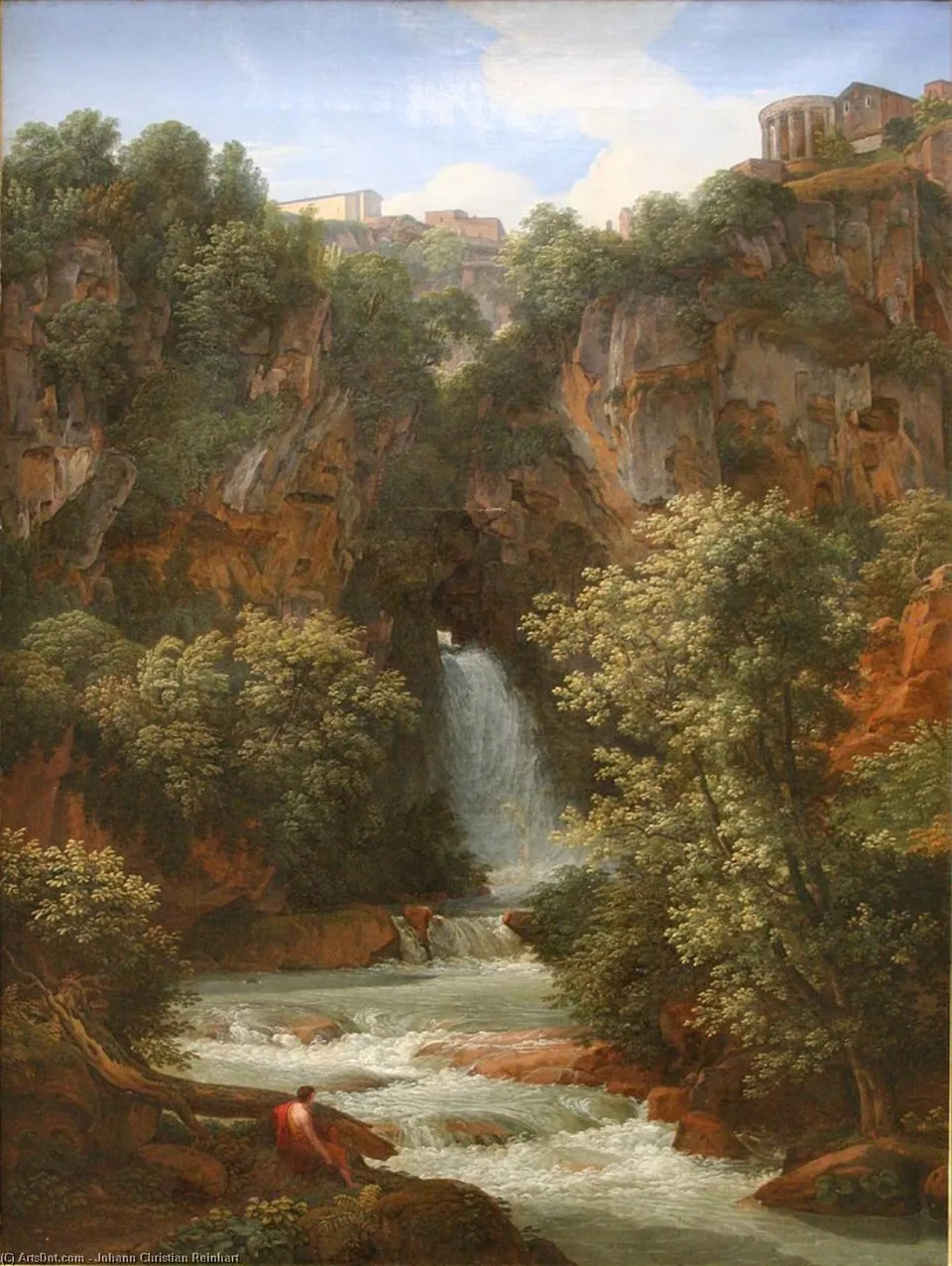 Vue De La Grotte Des Sirènes À Tivoli — Johann Christian Reinhart