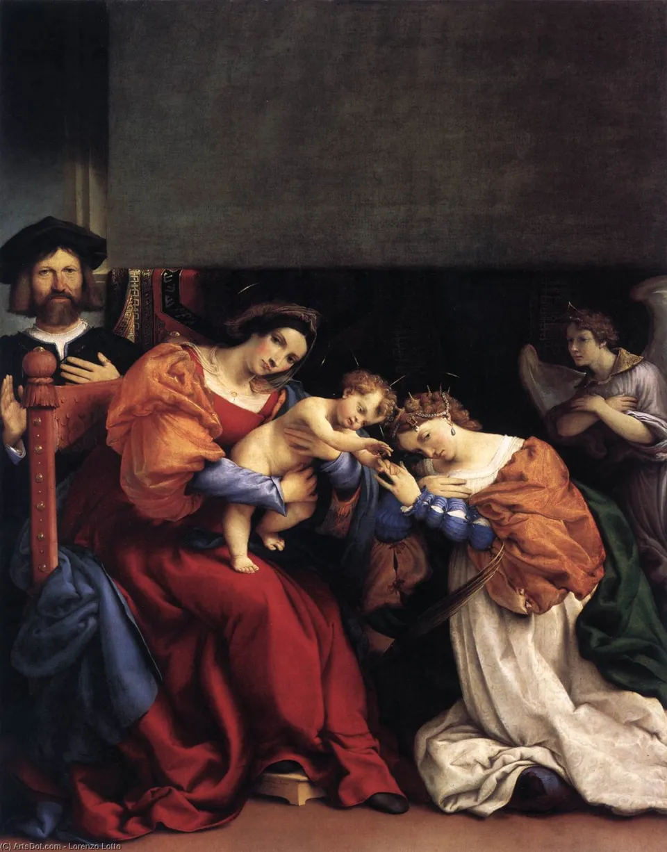 The Mystic Marriage Of St Catherine — Лорэнцо Лотто