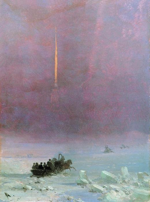 St. Petersburg. The Ferry Across The River — Иван Константинович Айвазовский