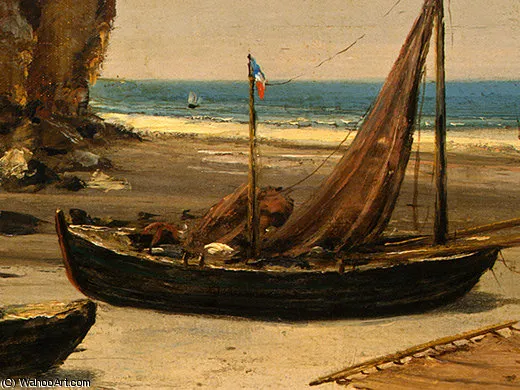 Beach In Normandy, Detalj 3, Ng Washingto — Курбе