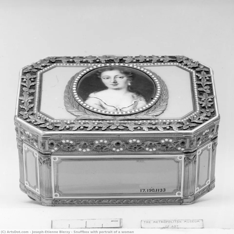 Snuffbox With Portrait Of A Woman — Joseph Etienne Blerzy