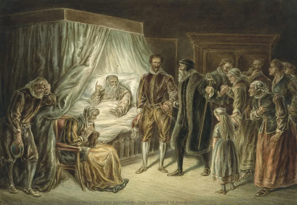 The Deathbed Of Jan Arentsz — Alexander Willem Maurits Carel Ver Huell