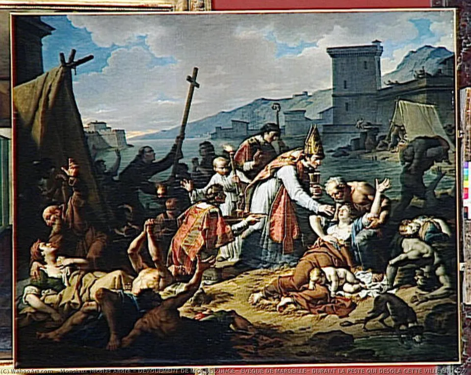 Devouement De Mgr Belzunce, Eveque De Marseille, Durant La Peste Qui Desola Cette Ville En 1720 — Monsiaux Nicolas André