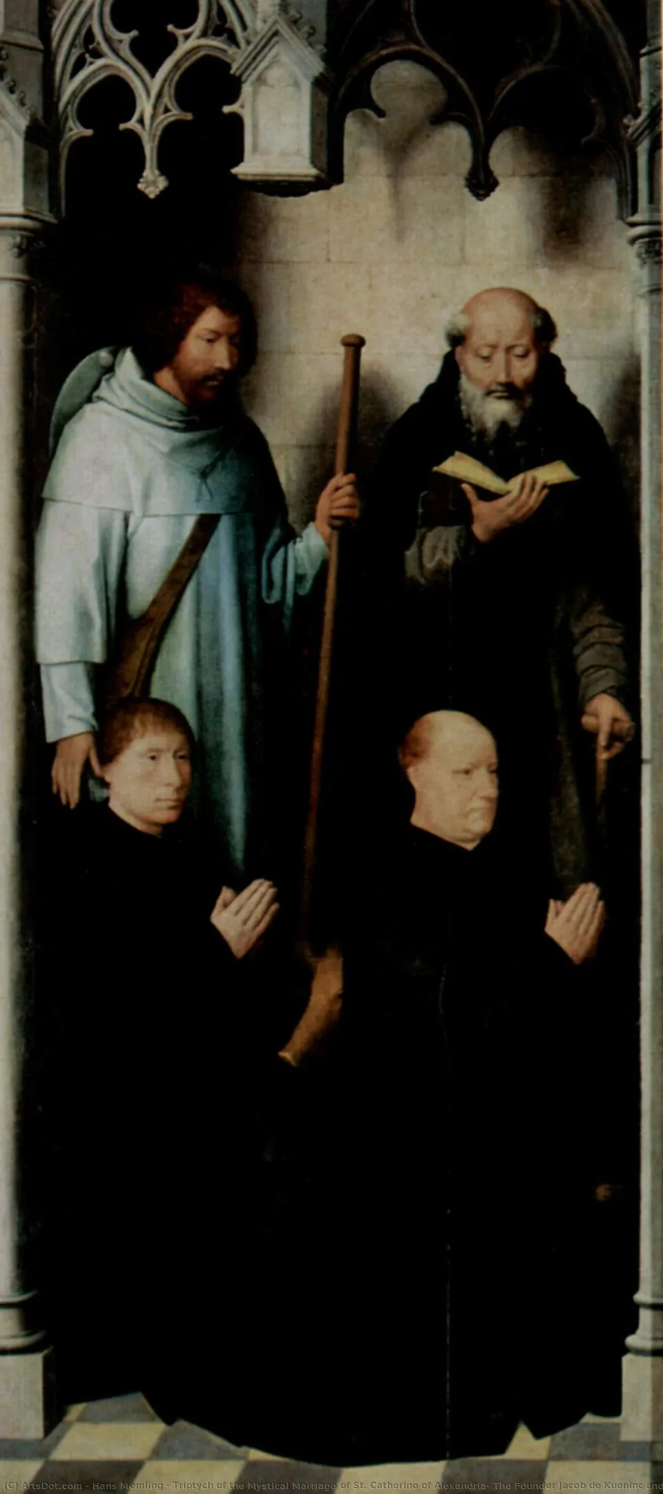 Triptych Of The Mystical Marriage Of St. Catherine Of Alexandria: The Founder Jacob De Kueninc And Anthony Seghers — Ханс Мемлинг