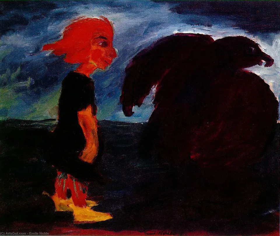 Child And Large Bird — Эмиль Нолде