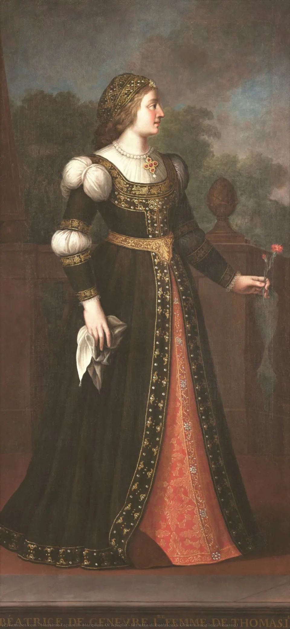 Ritratto Di Beatrice Di Ginevra Moglie Di Tomaso I — Массимо Таппарелли Д'адзельо