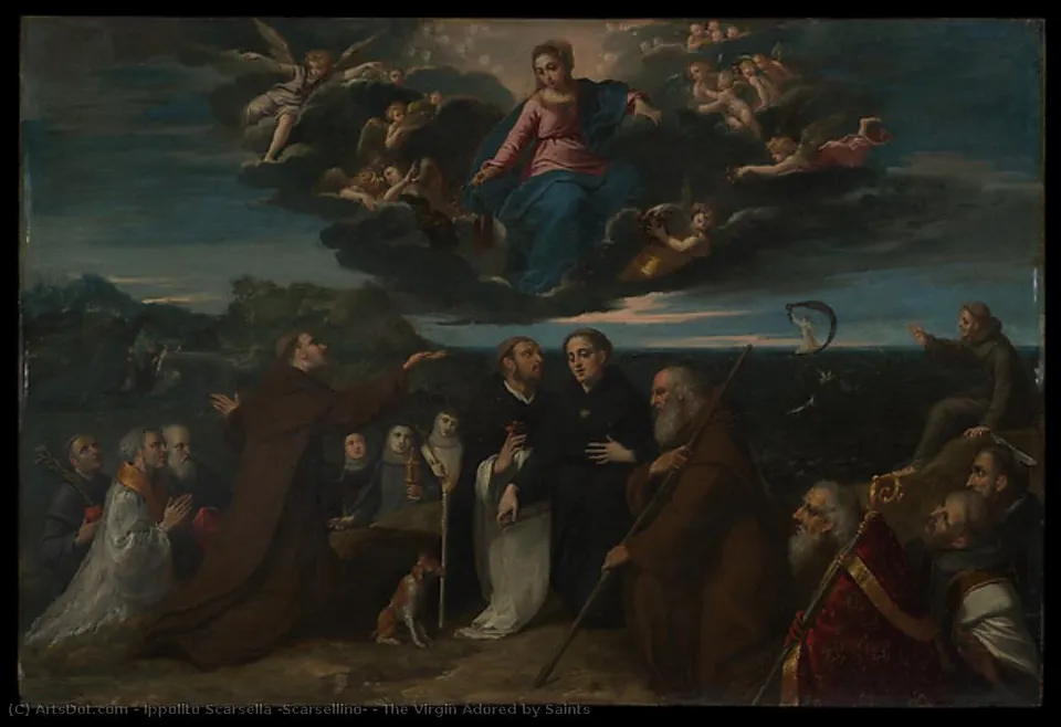The Virgin Adored By Saints — Ippolito Scarsella (scarsellino)