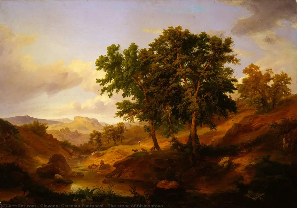The Stone Of Bismantova — Giovanni Giacomo Fontanesi