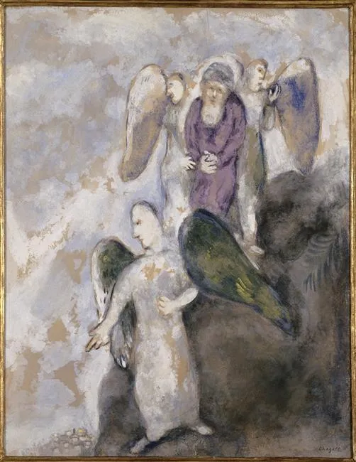 The Descent Towards Sodom — Марк Шагал