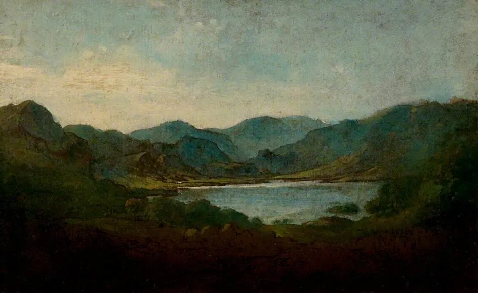 Keswick Lake, Cumberland (recto) — Джордж Хауланд Бэмфорд