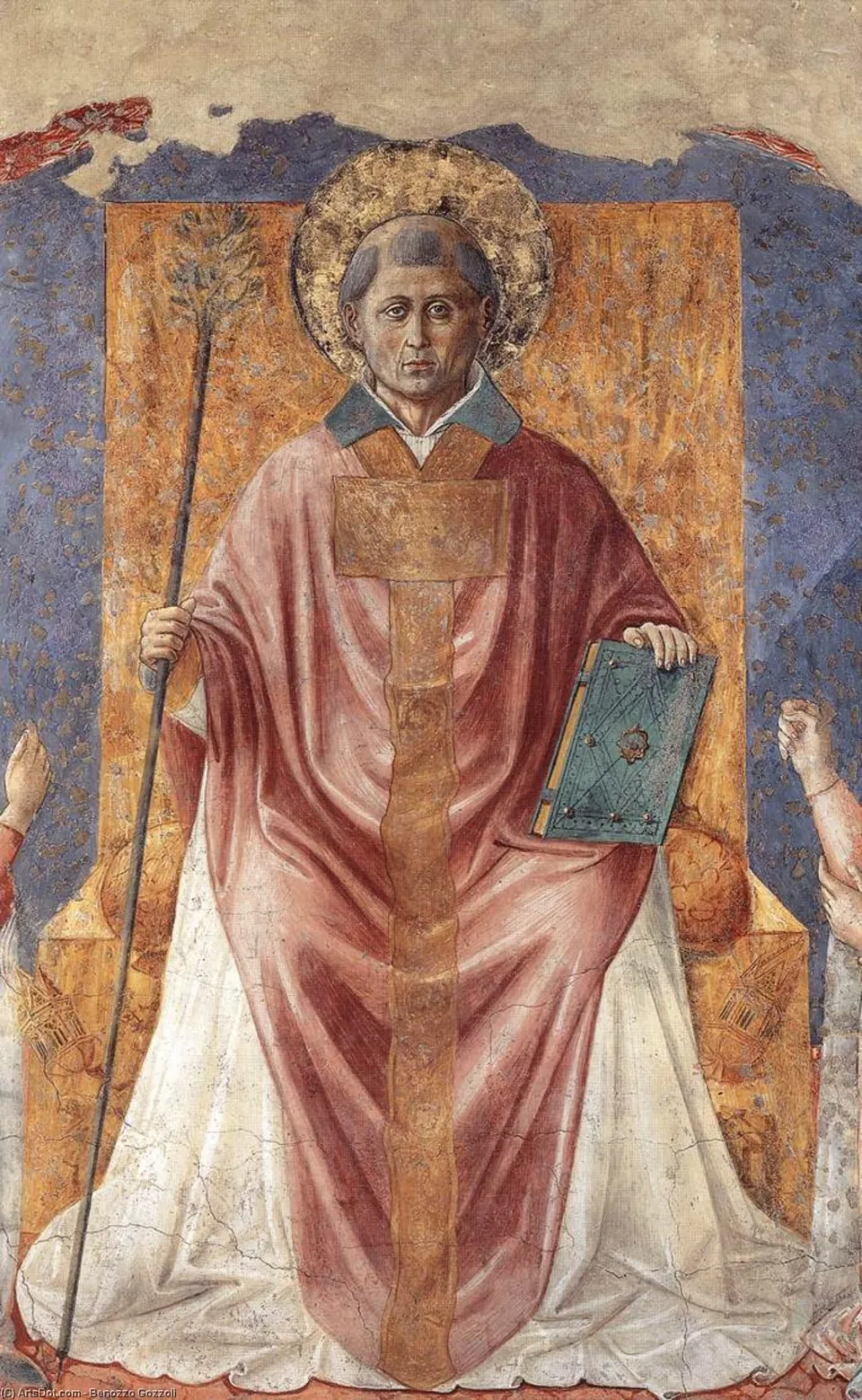 St Fortunatus Enthroned — Бензозо Гоззоли