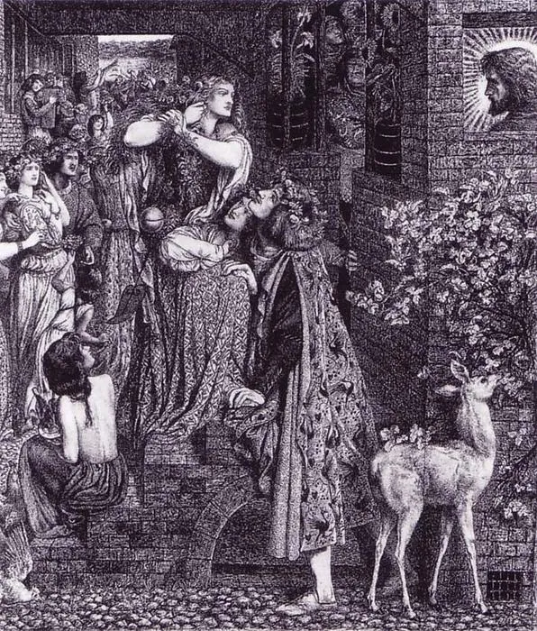 Mary Magdalene At The Door Of Simon The Pharisee — Данте Габриэль Россетти