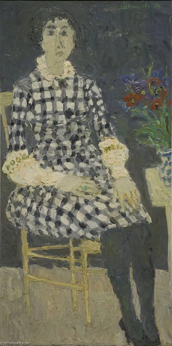 Portrait Of Nanov In Grey And Black — Henri Lachièze Rey